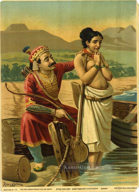 SHANTANOO MATSAGANDHA Raja Ravi Varma Inder Ölgemälde
